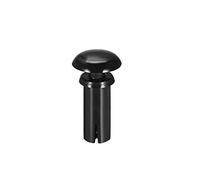 sourcing map Push Clips Rivets 4mm x 12mm PCB Circuit Panel Nylon Fasteners Black 50 Pcs