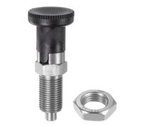 sourcing map Push Fit Ball Nose Spring Plunger M16x1.5 Thread Length 1.02" Pin Dia.8mm Stainless Steel Self-Locking Plunger Retractable Index Plunger for Industrial Equipment