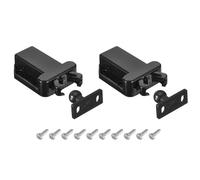sourcing map Push Latch Touch Latch 2Pcs Push to Open Door Latch Rebound Self-Locking Latches for Drawer Door, Black