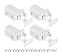 sourcing map Push Latch Touch Latch 4Pcs Push to Open Door Latch Rebound Self-Locking Latches for Drawer Door, White