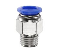 sourcing map Push to Connect Fitting 10mm Tube OD x 1/4" NPT Thread Male Straight Quick Connector Copper Air Line Hose Fittings for Industry Air System PC10-N02, Blue