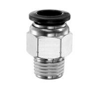 sourcing map Push to Connect Fitting 10mm Tube OD x 1/4" NPT Thread Male Straight Quick Connector Copper Air Line Hose Fittings for Industry Air System PC10-N02, Black