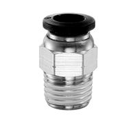 sourcing map Push to Connect Fitting 8mm Tube OD x 1/4" NPT Thread Male Straight Quick Connector Copper Air Line Hose Fittings for Industry Air System PC8-N02, Black