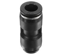 sourcing map Push to Connect Fittings 3/8" OD x 5/16" OD Straight Pneumatic Connector Zinc Alloy Quick Connect Union Two-Way Fittings for Semi Truck Trailers Air Brake System, Black