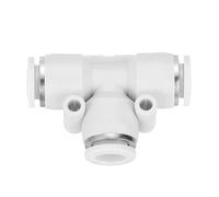 sourcing map Push to Connect Fittings 5/16 Inch Tube OD t Shape Tee Plastic Quick Connect Air Hose Pneumatic Fitting Kit Reducing 3 Ways Push Lock Connector, White