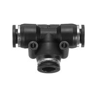 sourcing map Push to Connect Fittings 5/16 Inch Tube OD t Shape Tee Plastic Quick Connect Air Hose Pneumatic Fitting Kit Reducing 3 Ways Push Lock Connector, Black