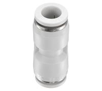 sourcing map Push to Connect Fittings 5/16" OD x 5/16" OD Straight Pneumatic Connector Zinc Alloy Quick Connect Union Two-Way Fittings for Semi Truck Trailers Air Brake System, White