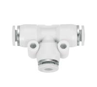 sourcing map Push to Connect Fittings 5/32 Inch Tube OD t Shape Tee Plastic Quick Connect Air Hose Pneumatic Fitting Kit Reducing 3 Ways Push Lock Connector, White