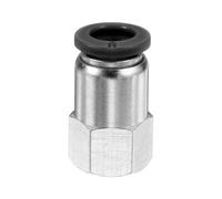sourcing map Push to Connect Fittings 8mm Tube OD x 1/8" NPT Thread Female Straight Pneumatic Tube Fittings PCF8-N01 Quick Connect Air Line Fittings Air Hose Fittings, Black