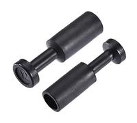 sourcing map Push to Connect Fittings, Cap Style Pneumatic Blanking Plugs, Fit for 12mm Inner Dia. Air Hose Tube Pipe, Plastic, Black, Pack of 5