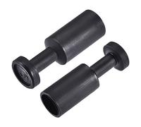 sourcing map Push to Connect Fittings, Cap Style Pneumatic Blanking Plugs, Fit for 16mm Inner Dia. Air Hose Tube Pipe, Plastic, Black, Pack of 10