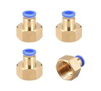 sourcing map Push to Connect Tube Fitting Adapter 8mm Tube OD x G1/2" Female Straight Pneumatic Connecter Connect Pipe Fitting 4pcs