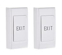 sourcing map Push to Exit Button Release Switch Door Access Control System PC Panel 86mm x 43mm DC 12V 3A White 2 Pcs