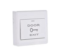 sourcing map Push to Exit Button Release Switch Door Access Control System PC Panel 86mmx86mm 12V 3A White