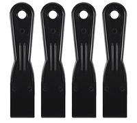 sourcing map Putty Scraper 1.5" ABS Plastic Spatula Drywall Patch Repair Spreader Wall Covering Smoother Black 4Pcs