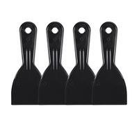 sourcing map Putty Scraper 3" ABS Plastic Spatula Drywall Patch Repair Spreader Wall Covering Smoother Black 4Pcs