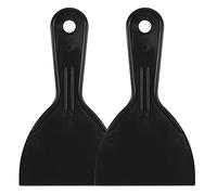 sourcing map Putty Scraper 4" ABS Plastic Spatula Drywall Patch Repair Spreader Wall Covering Smoother Black 2Pcs