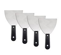 sourcing map Putty Scraper 5" Spatula Drywall Repair Spreader Stainless Steel Black Handle 4Pcs