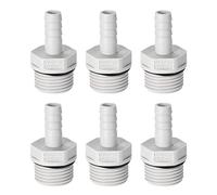 sourcing map PVC Barb Hose Fitting Connector Adapter 8mm or 5/16" Barbed x 1/2" G Male Pipe 6pcs