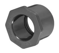 sourcing map PVC Bushing, 1-1/2" x 1" SCH40 PVC Pipe Fittings Straight Connector, 2-Ways Slip Socket Coupling Adapter Connectors Furniture Grade for Irrigation, Pool & Plumbing, Black