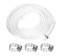 sourcing map PVC Clear Vinyl Tubing, 0.55" ID. 0.67" OD. 13.12 ft Length PVC Tube, Drain Hose, Water Pump Hose, Irrigation Pipe, Plastic Tube with Clamps for Water Oil Transfer, Transparent