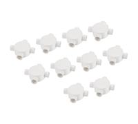 sourcing map PVC Conduit Box Junction Box 4 Way Round Wire Box Connectors Circuit 20 mm Waterproof for Cable Management Electronic Projects of 10