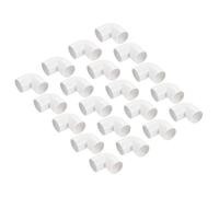 sourcing map PVC Conduit Coupler 90 Degree Elbow Pipe Fittings 20 mm White Change Direction for DIY PVC Shelf Garden Hose Electrical Conduit Pack of 30