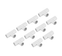 sourcing map PVC Conduit Coupler T-Shaped Fittings 20mm 3 Ways for Hose Electrical Conduit Pack of 10