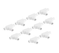 sourcing map PVC Conduit Coupler T-Shaped Fittings Connectors Wire Box White 20 mm 3 Ways for Hose Electrical Conduit Devices with Access Cover Pack of 10