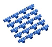 sourcing map PVC Conduit Coupler T-Shaped Fittings Coupling Connector Pipe Blue 20 mm 3 Ways for Garden Electrical Conduit Pack of 30