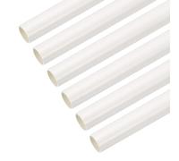 sourcing map PVC Conduit Pipe 1.3m/51 Length 20mm OD Cable Ducting White Straight Tube for Electrical Wiring Installation Pack of 2