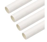 sourcing map PVC Conduit Pipe 1.3m/51 Length 25mm OD Cable Ducting White Straight Tube for Electrical Wiring Installation Pack of 4