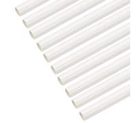 sourcing map PVC Conduit Pipe 1m/39 Length 20mm OD Cable Ducting White Straight Tube for Electrical Wiring Installation Pack of 10