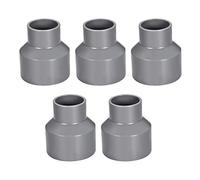 sourcing map PVC DWV Reducing Coupling Schedule 40 Gray 40mm x 63mm Socket 5pcs