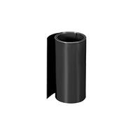 sourcing map PVC Heat Shrink Tube 110mm Flat Width Wrap for Dual Layer 18650 1 Meter Black