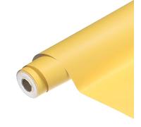 sourcing map PVC Peel and Stick Wallpaper 15.8" x 393.7" Waterproof Self-Adhesive Decorative Contact Paper Removable Cloth Vinyl Wrap Paper for Kitchen Bedroom Cabinet Furniture, Lemon Yellow