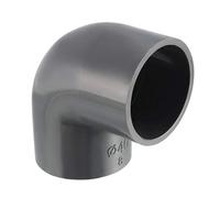 sourcing map PVC Pipe Fitting 40mm Slip Socket 90 Degree Elbow Coupling Connector Gray 2Pcs