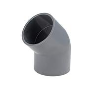 sourcing map PVC Pipe Fitting 45 Degree Elbow Gray 63mm Socket