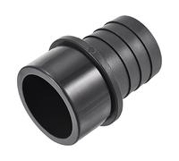 sourcing map PVC Pipe Fitting 52mm Barbed x 63mm OD Spigot Straight Tube Adapter Hose Quick Connector, Black