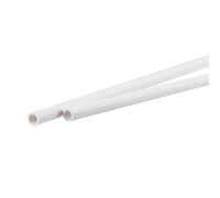 sourcing map PVC Pipe Round Rigid Plastic Tube 4mm ID 6mm OD 500mm White for Water Pipe,DIY Model Making,Electrical Cable Sleeve 2 Pack