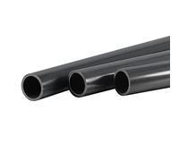 sourcing map PVC Rigid Round Pipe 21mm ID 25mm OD 500mm Black High Impact for Water Pipe, Crafts, Decoration, Cable Sleeve 3pcs