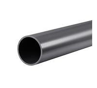 sourcing map PVC Rigid Round Pipe 45mm ID 50mm OD 0.65m Dark Grey High Impact for Water Pipe,Crafts
