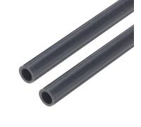 sourcing map PVC Rigid Tube 4x6mm Dark Grey 9" 2Pcs | Round Pipe Hardware Tubing High Impact for Water Crafts Cable Sleeve