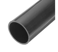 sourcing map PVC Rigid Tube Round Pipe Hardware Tubing 67.8mm ID 76mm(3 Inch) OD 230mm Dark Grey High Impact for Water Pipe Crafts Cable Sleeve