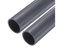 sourcing map PVC Rigid Tube Round Pipe Tubing Hardware Tubing 36.8mm ID 42mm OD 9" Length Light Grey High Impact for Water Pipe, Crafts, Cable Sleeve 2pcs