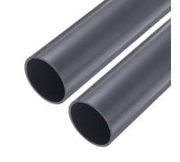 sourcing map PVC Rigid Tube Round Pipe Tubing Hardware Tubing 43.8mm ID 48mm OD 9" Length Light Grey High Impact for Water Pipe, Crafts, Cable Sleeve 2pcs