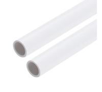sourcing map PVC Rigid Tube Round Pipe Tubing Hardware Tubing 7mm ID 9mm OD 9" Length White High Impact for Water Pipe, Crafts, Cable Sleeve 2pcs