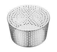 sourcing map PVC Termination Mesh Screen Vent Covers, Fit 5.51" to 6.3" 201 Stainless Steel Gutter Guard Filter, Conical Exhaust Pipe Cover Strainer for Furnace Roof Vent, Exhaust Pipe End Cap