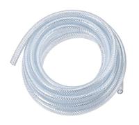 sourcing map PVC Tubing 1/4 Inch X 13.1 Ft Clear Braided Flexible Heavy-Duty Hose Tube