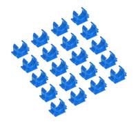 sourcing map PVC U-Type Tube Pipe Fitting Clamps Clips Connectors Inner 16mm Blue Joining Snap Connection for Hose Electrical Conduit Home Furnishing Pack of 100